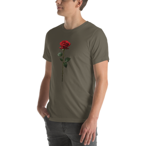 Red Rose on Black Unisex T-shirt