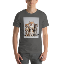 Funny Tripple Cats Unisex T-shirt Front Print