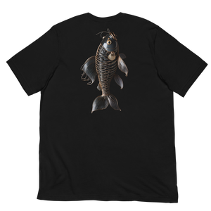 Minimalism Copperplate Art Fish Back Print Unisex T-shirt