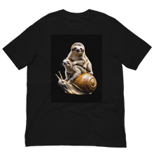 Sloth Riding A Snail Unisex T-shirt Front Print