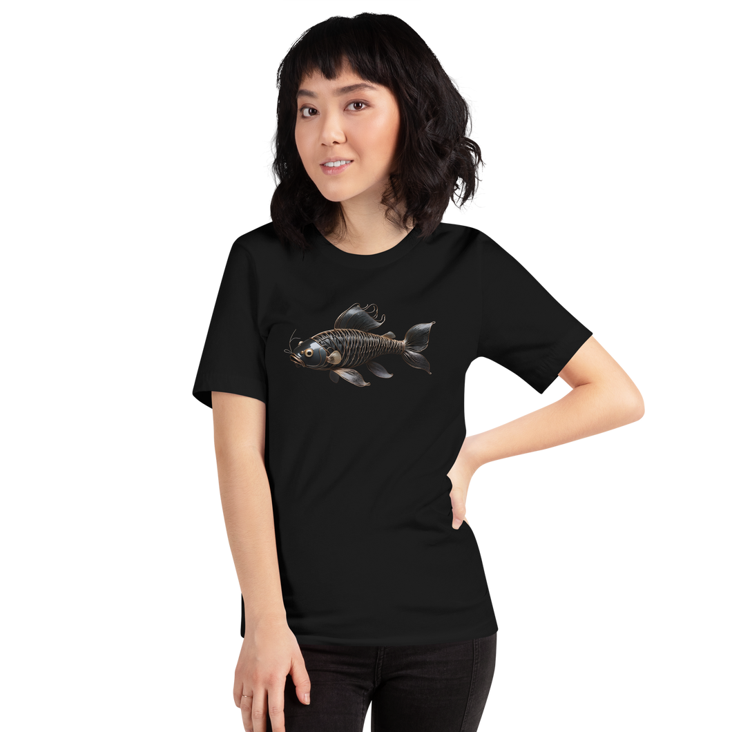 Minimalism Copperplate Art Fish Unisex T-shirt