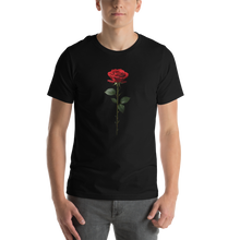 Red Rose on Black Unisex T-shirt