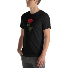 Red Rose on Black Unisex T-shirt