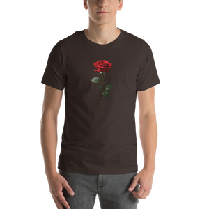 Red Rose on Black Unisex T-shirt