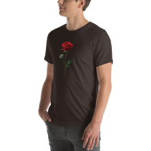 Red Rose on Black Unisex T-shirt