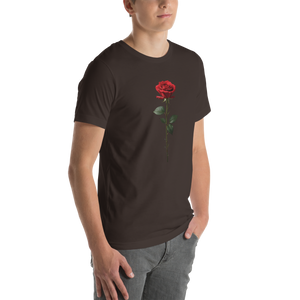 Red Rose on Black Unisex T-shirt