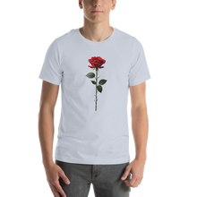 Red Rose on White Unisex T-shirt