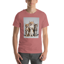 Funny Tripple Cats Unisex T-shirt Front Print