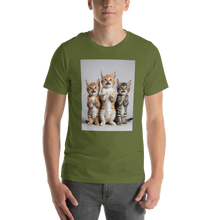 Funny Tripple Cats Unisex T-shirt Front Print