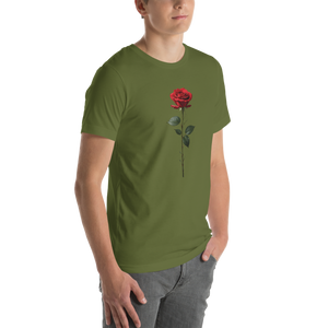 Red Rose on Black Unisex T-shirt