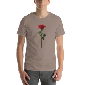 Red Rose on Black Unisex T-shirt