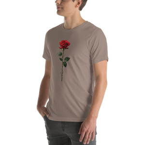 Red Rose on Black Unisex T-shirt