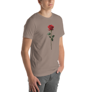 Red Rose on Black Unisex T-shirt