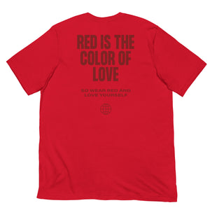 Red is the color of love Short-Sleeve Unisex T-Shirt