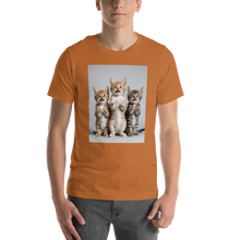 Funny Tripple Cats Unisex T-shirt Front Print