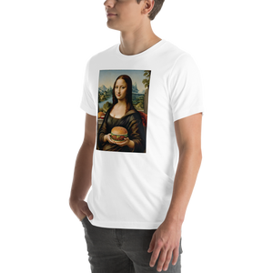 Monalisa Burger Unisex T-shirt Front Print