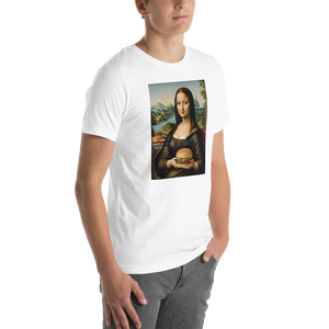 Monalisa Burger Unisex T-shirt Front Print