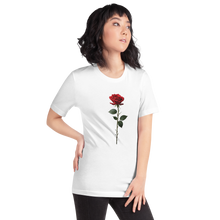 Red Rose on White Unisex T-shirt