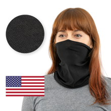 Black / Textured Black USA Face Defender Neck Gaiters (Buy More, Save More!) Masks by Design Express