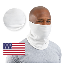 White / Smooth Black USA Face Defender Neck Gaiters (Buy More, Save More!) Masks by Design Express