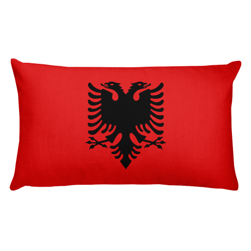 Default Title Albania Flag Allover Print Rectangular Pillow Home by Design Express