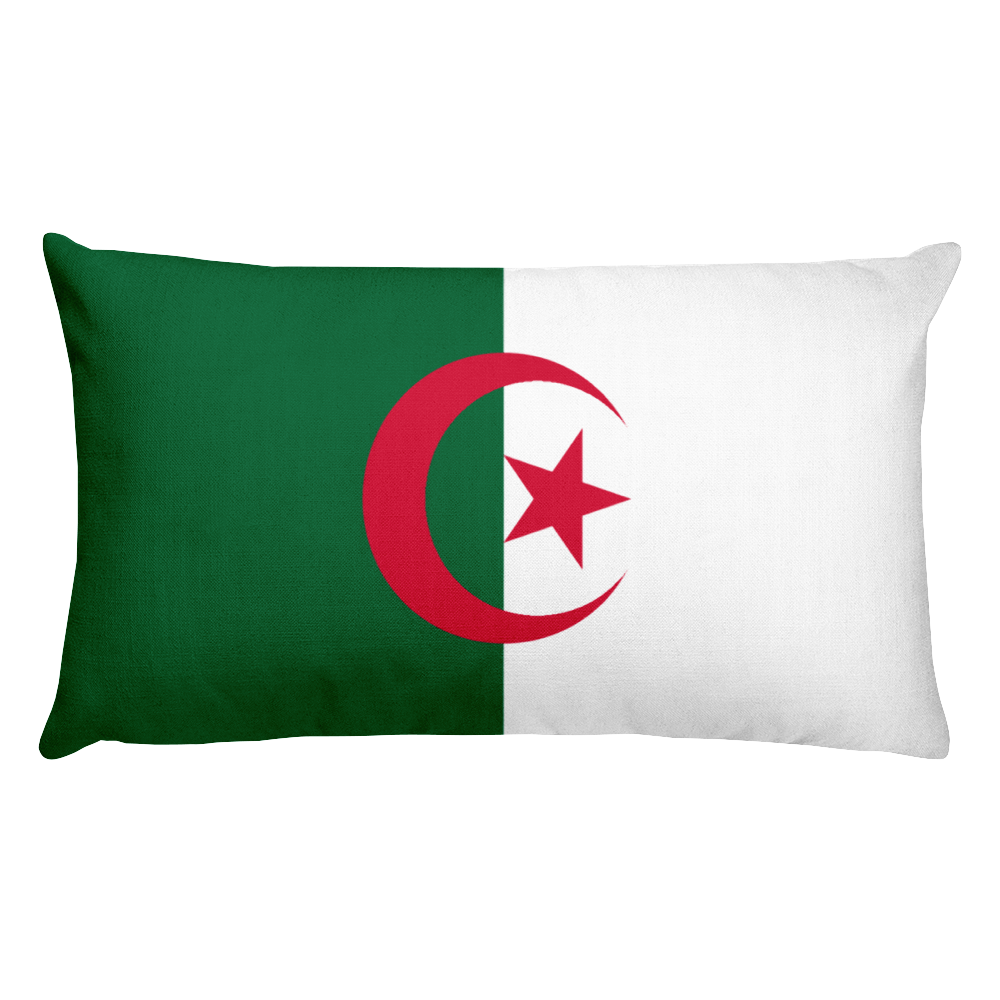 Default Title Algeria Flag Allover Print Rectangular Pillow Home by Design Express