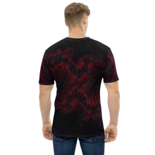 Black Red Fractal Art Men's T-shirt by Design Express