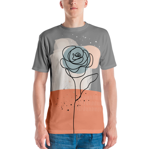 XS Soft Flower Line Men's T-shirt by Design Express