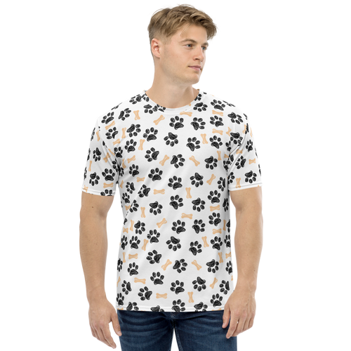 XS Dog Paws and Bones Pattern Full Print T-shirt by Design Express