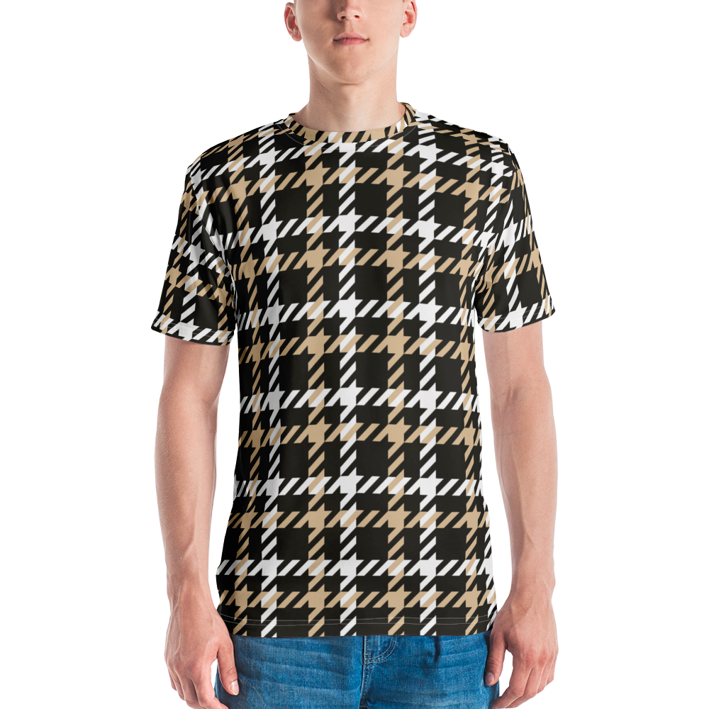 XS Houndstooth Large Pattern Full Print T-shirt by Design Express