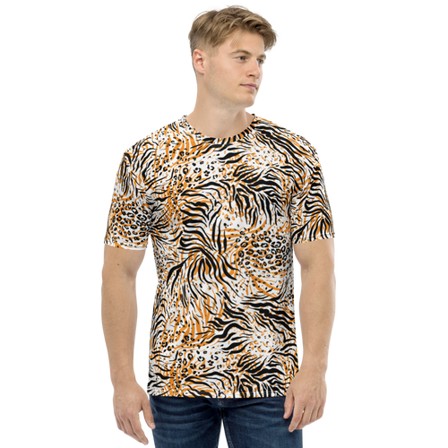 XS Tiger Seamless Pattern All-Over Print Men's T-shirt by Design Express