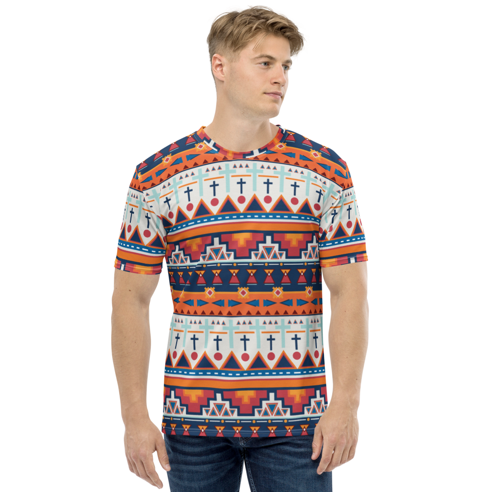 XS Traditional Pattern 01 Full Print Men's T-shirt by Design Express
