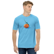 XS Orange on Blue Men's T-shirt by Design Express