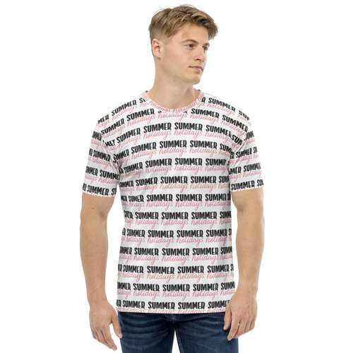 XS Summer Holidays Pattern Men's T-shirt by Design Express