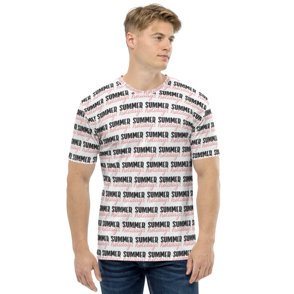 XS Summer Holidays Pattern Men's T-shirt by Design Express