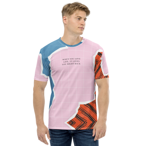 XS When you love life, it loves you right back Full Print Men's T-shirt by Design Express