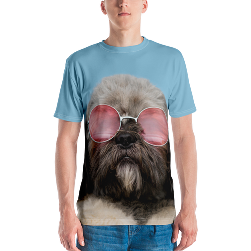 Cute Dog All-Over Print Men's Crew Neck T-Shirt