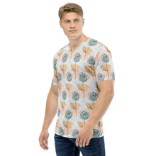 Pasty Flower Line Pattern Men's T-shirt by Design Express