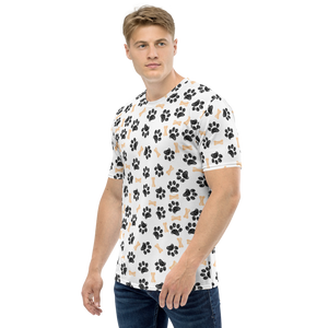 Dog Paws and Bones Pattern Full Print T-shirt by Design Express