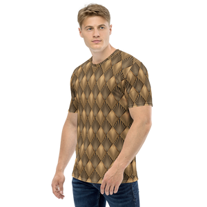 Golden Art Deco Pattern All-Over Print Men's T-shirt by Design Express