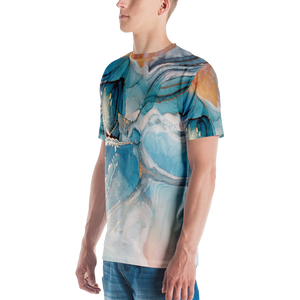 Colorful Marble Liquid ink Art Full Print T-shirt by Design Express