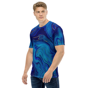 Blue Marble Men's T-shirt by Design Express