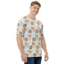 Pasty Flower Line Pattern Men's T-shirt by Design Express