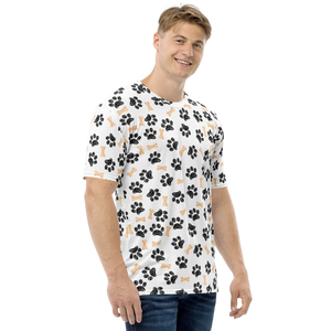 Dog Paws and Bones Pattern Full Print T-shirt by Design Express