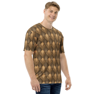 Golden Art Deco Pattern All-Over Print Men's T-shirt by Design Express