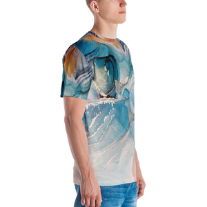 Colorful Marble Liquid ink Art Full Print T-shirt by Design Express