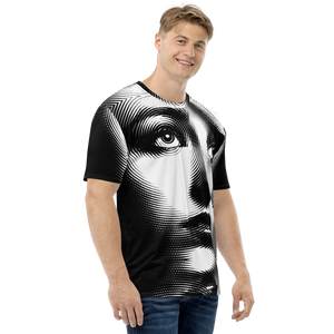 Face Art Black and white Men's T-shirt by Design Express