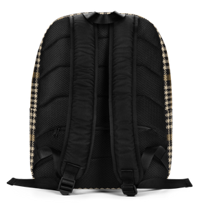 Herringbone Glen Plaid Pattern Minimalist Backpack by Design Express