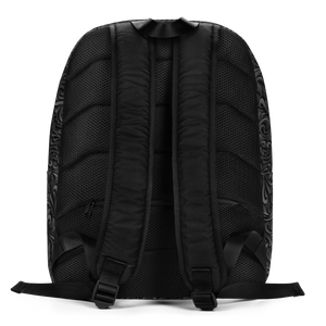 3D Black Ornament Pattern Minimalist Backpack by Design Express