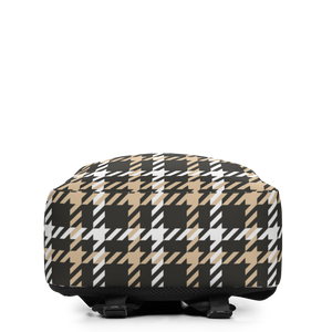 Houndstooth Large Pattern Minimalist Backpack by Design Express